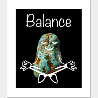 Rockhound Lotus Yoga Pose - Funny Balance Mental Health Rockhounding Posters and Art